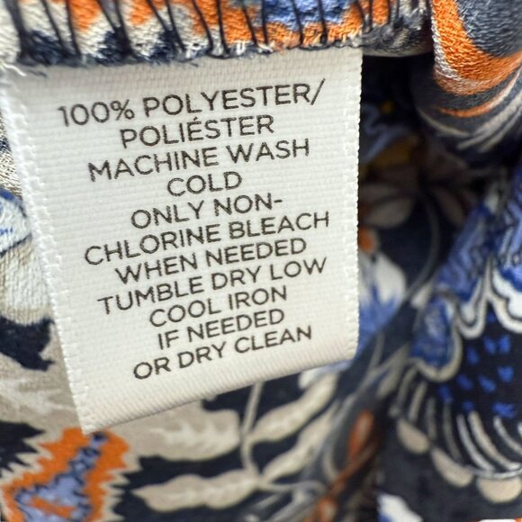 LOFT Tunic Blouse Size Small Blue Boho Floral Print Womens Top - Picture 8 of 8